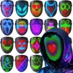 TOY Life LED Mask with Gesture Control– Rechargeable Light Up Halloween Musical Masks Costume for Adults & Kids