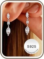 TURANDOSS Hypoallergenic Silver Dangle Drop Earrings for Women