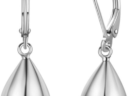 Teardrop Dangle Leverback Earrings for Women 14k Gold Plated 925 Sterling Silver Post Waterdrop Dangle Drop Hoop Earrings Hyoallergenic Tear Drop Dangle Earrings Jewelry Gifts