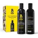The Beard Club Mens 2 in 1 Shampoo and Conditioner Set – Sulfate Free, Moisturizing, Citrus Scented for Curly Hair Care and Dry Scalp Care
