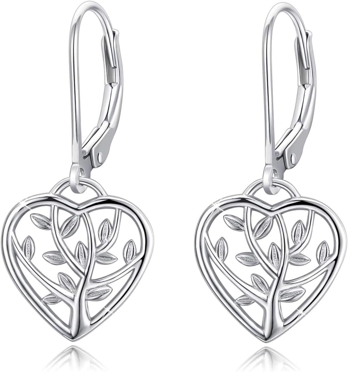Tree of Life Earrings, 925 Sterling Silver Heart Shaped Studs for Women, Hypoallergenic Earrings for Sensitive Ears Gifts for Women with Gift Box… Tree of Life Earrings, 925 Sterling Silver Heart Shaped Studs for Women, Hypoallergenic Earrings for Sensitive Ears Gifts for Women with Gift Box…
