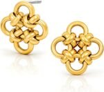 Trendy Gold Silver Drop Earrings for Women – Elegant & Unique for all-day 14K Plated Non Tarnish & Hypoallergenic