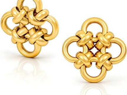 Trendy Gold Silver Drop Earrings for Women – Elegant & Unique for all-day 14K Plated Non Tarnish & Hypoallergenic