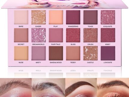 UCANBE Professional 18 Colors Aromas Nude Eyeshadow Palette Long Lasting Multi Reflective Shimmer Matte Glitter Pressed Pearls Eye Shadow Makeup Pallet Kit