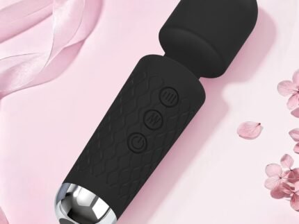 Upgraded Handheld Massager, 20 Modes 8 Speeds Black Massager Tool to Relieve Whole Body Muscle Tension