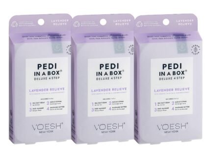 VOESH Pedi in a Box 4 Step, Pedicure Set, At-Home Pedicure, DIY Pedi, Foot Treatment, Pedicure Supplies, Foot Scrub, Foot Spa, Foot Care, Foot Therapy