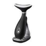 VRAIKO Lily Neck Face Massager, Skin Rejuvenation Beauty Massager, 3-in-1 at-Home Facial Spa Tool, Lifting, Toning and Tightening for a Radiant Appearance (Space Black)