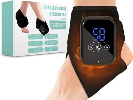 Vita Feet Relief Ankle Massager with Heat and Vibration, Cordless Device