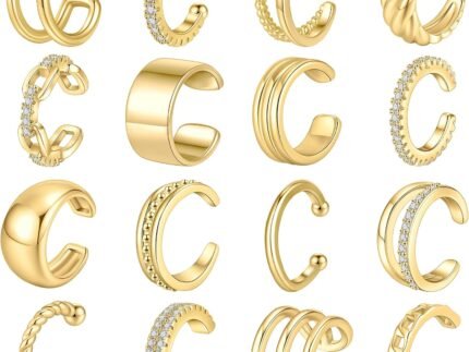 WAINIS 16PCS Ear Cuff Earrings for Women Non Piercing