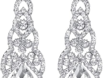 Women’s Alloy Teardrop Crystal Chandelier Dangle Earrings