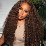 XSY Half Wig Human Hair Chocolate Brown Colour 2# 180% Density 22 Inch