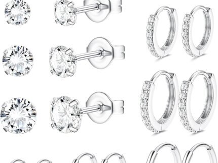 YADOCA Hypoallergenic Surgical Steel Silver Earrings for Sensitive Ears
