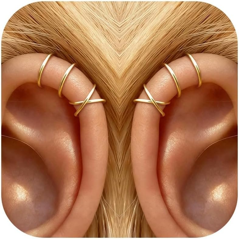 YANCHUN Ear Cuffs Non Piercing 14K Gold Plated Ear Cuff Earrings for Women Trendy Stuff Clip on Cartilage Earring Stacks Non Pierced Adjustable Fake Earrings Set Jewelry Christmas Gift 2026 Stocking Stuffers YANCHUN Ear Cuffs Non Piercing 14K Gold Plated Ear Cuff Earrings for Women Trendy Stuff Clip on Cartilage Earring Stacks Non Pierced Adjustable Fake Earrings Set Jewelry Christmas Gift 2026 Stocking Stuffers