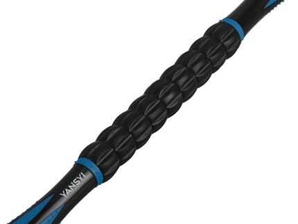 YANSYI Professional 9-Roller Deep Tissue Massage Stick – Portable Muscle Recovery Roller for Athletes, Relieves Post-Workout Soreness & Leg/Back Pain – Portable Physio Tool (Blue 1)