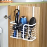YIGII Hair Dryer Holder Adjustable Height – Hair Tool Organizer White Bathroom Organizer Hot Styling Tools Storage for Hair Dryer, Flat Iron, Curling Iron, Straightener