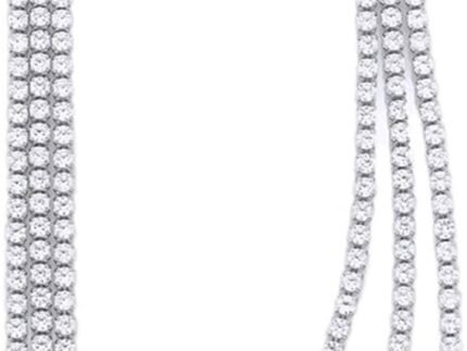 YOQUCOL Boho Tassel Chandelier Earrings Cubic Zirconia Crystal Long Drop Dangle Chain Bohemian Earrings for Women