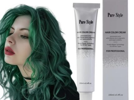 YSNSTYLE-PureStyle 3.4 fl oz(100ml) Hair Color Cream, Ammonia-Low Permanent Hair Dye with Nourishing, Long-Lasting Fade-Resistant Color, At-Home Salon Quality Hair Coloring Ash Green Brown