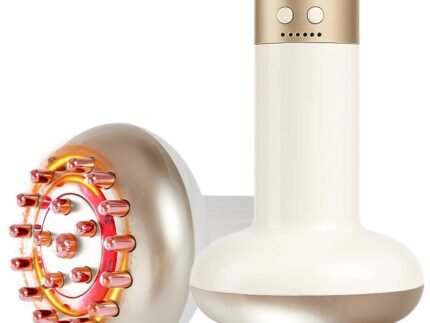 Yuonry Lymphatic Drainage Massager & Anti Cellulite Massage Tool, Reduce Stretch Marks & Cellulite, for Legs, Arms & Belly, Body Sculpting Machine with Microcurrent, Light, Heat & Vibration,White