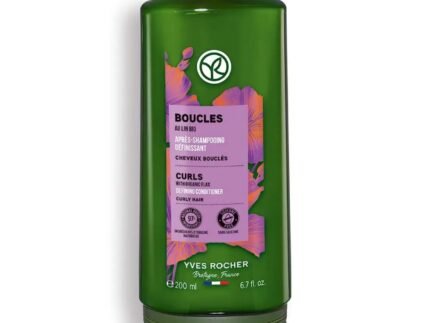 Yves Rocher Curls Conditioner with Organic Flax Extract Sulfate-Free Defines and Nourishes Curly Hair – 200 ml./6.7 fl.oz.