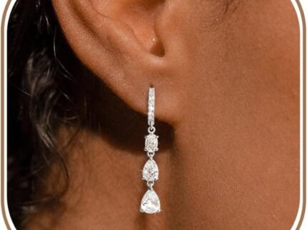 ZHESHY Dangle Earrings for Women 14K Gold Plated/Silver Wedding Earrings