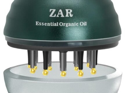 Zar Hair Oil Applicator Comb and Scalp Oil Applicator, 2 in 1 Hair Scalp Massager Brush for Hair Growth, Minoxidil Applicator Tool for All Hair Types, Refillable 30ml Reservoir