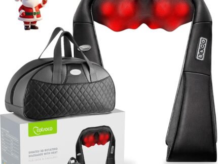 cotsoco Neck Massager,Shiatsu Shoulder and Back Massager with Heat, Electric Deep Tissue Massage Pillow,Best Gifts Mom Dad Women Men,Home, Office Car Use
