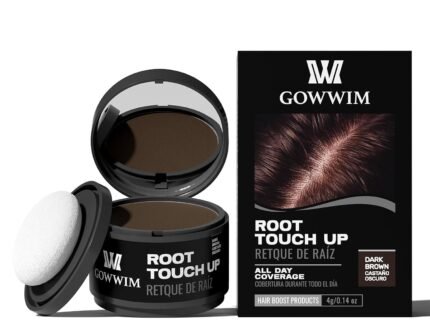 gowwim Root Touch Up Powder for Gray Hair Coverage - Dark Brown 0.14 oz