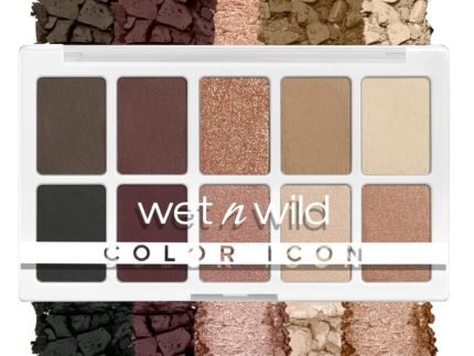 wet n wild Color Icon 10-Pan Eyeshadow Makeup Palette, Brown Nude Awakening, Long Lasting, Shimmer, Metallic, Glittery, Matte, Rich Smooth Pigment, Cruelty Free