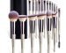 BS-MALL Makeup Brush Set 18 Pcs Professional Foundation Powder Concealers Eyeshadow Blush Synthetic Makeup Brushes with Labeled instruction Black Case Upgraded Version