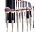 BS-MALL Makeup Brush Set 18 Pcs Professional Foundation Powder Concealers Eyeshadow Blush Synthetic Makeup Brushes with Labeled instruction Black Case Upgraded Version